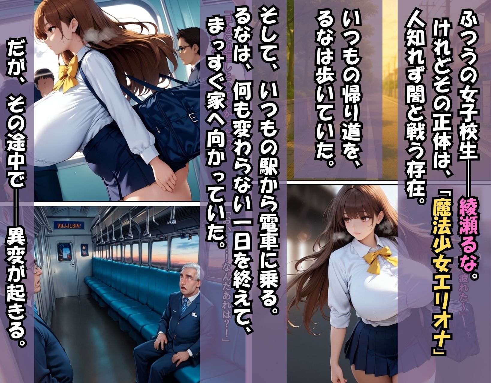 【d_641069】敗北した魔法少女エリオナ【車内輪〇編】