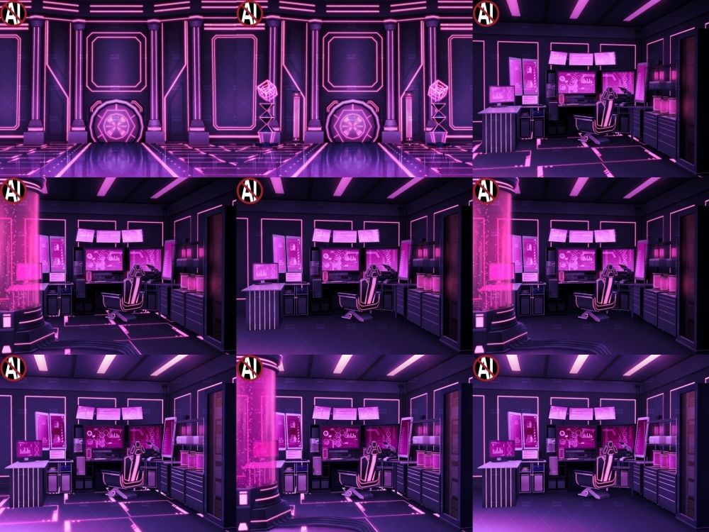 【d_641810】みにくる背景CG素材集『未来編』part02-Pink×Black-B
