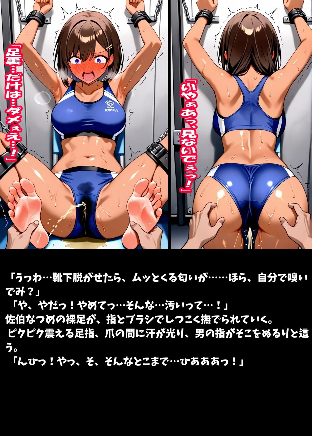 【d_641138】汗だく陸上女子、拘束くすぐり発狂コレクション