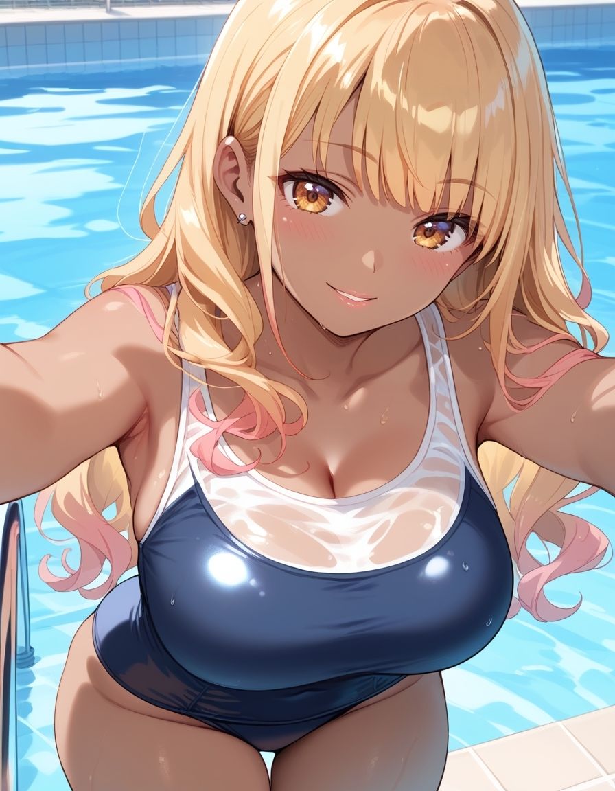 【d_642381】スク水ギャル、濡れて乱れて（ハート）  〜豊満ボディに密着〜