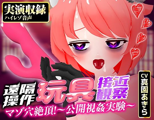 【d_646657】【実演収録】遠隔操作玩具接近観察☆マゾ穴絶頂！〜公開視姦〜【真園あきら/ハイレゾ音声】