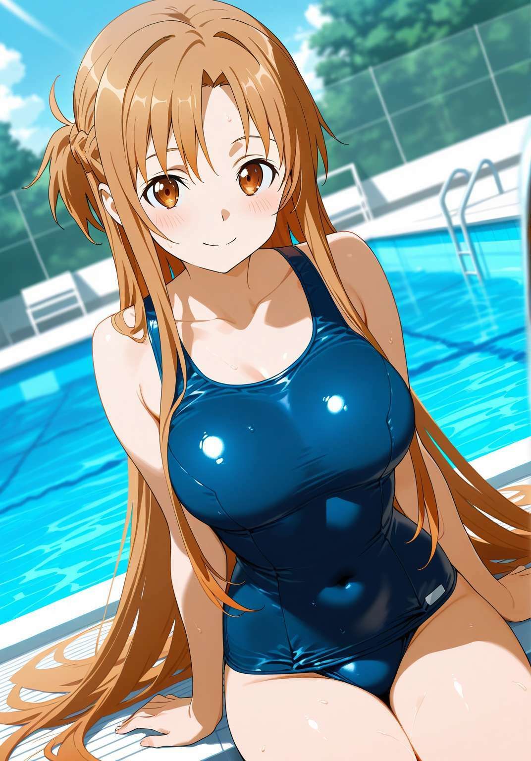 【d_644760】スク水アスナ、他人棒で絶頂。