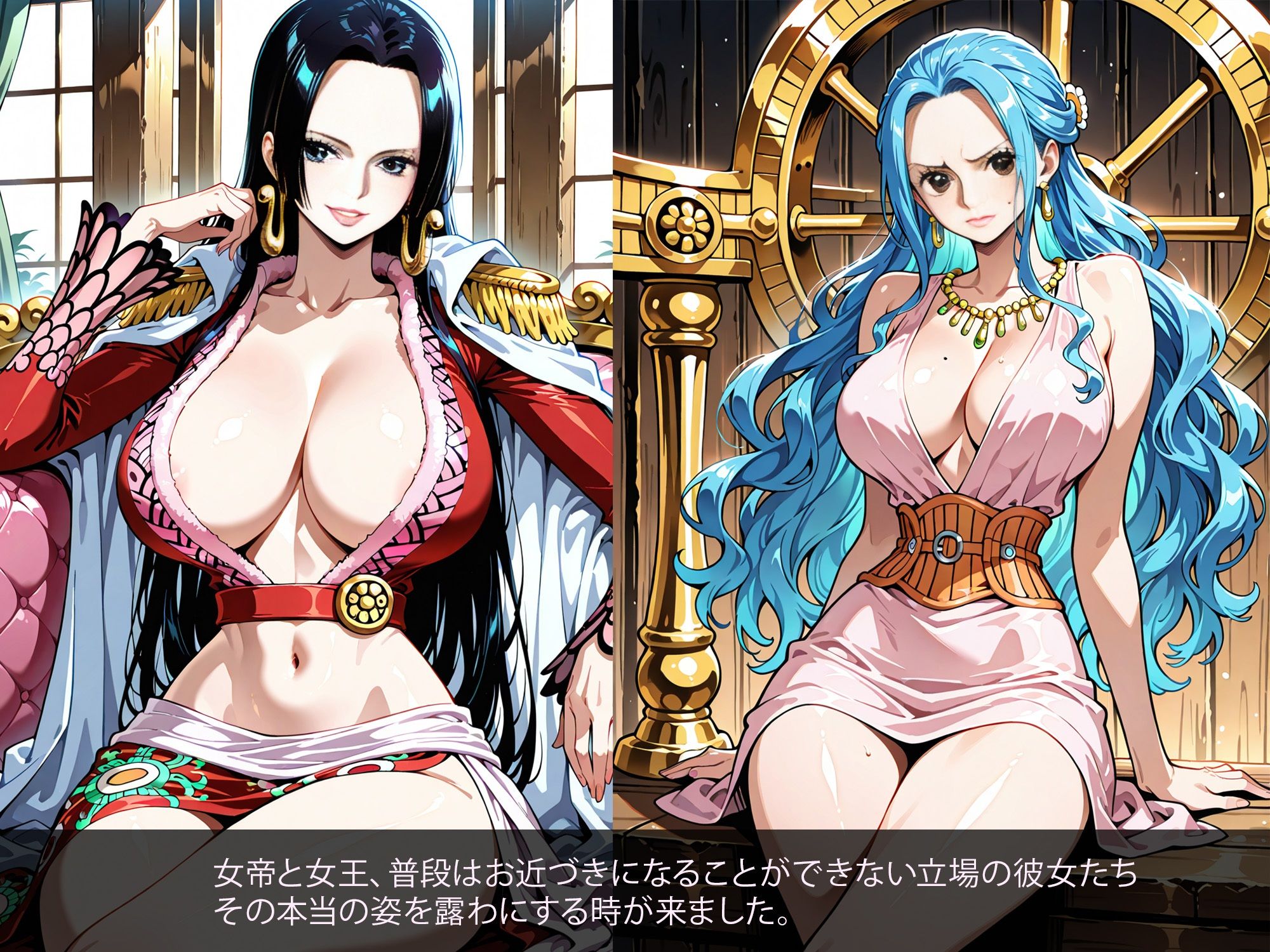 王女と女帝、夜も激しく