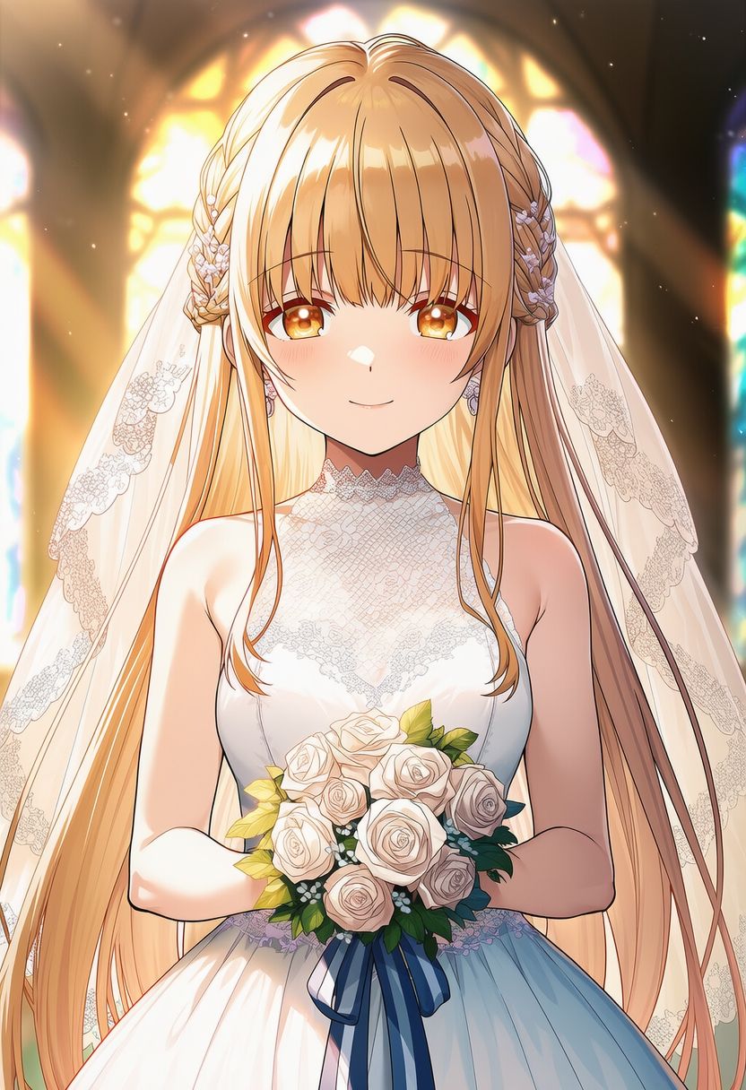 お隣の女の子ウェディングドレス