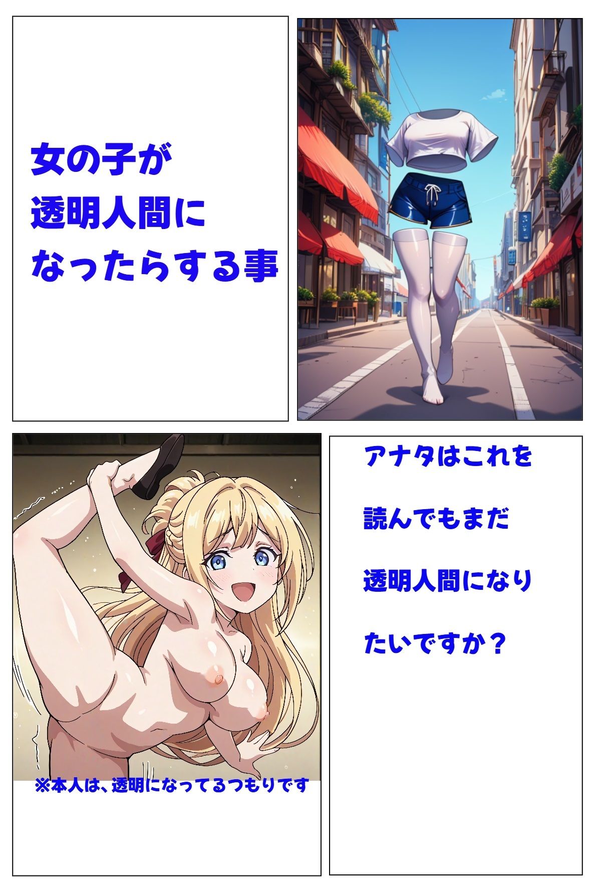女の子が透明人間になったらする事