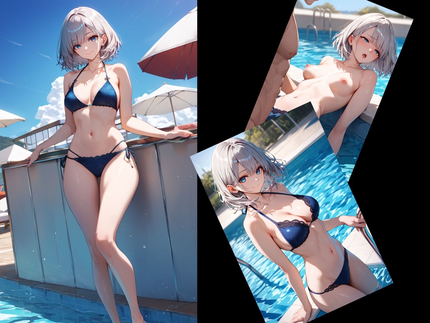 プールサイド 女子