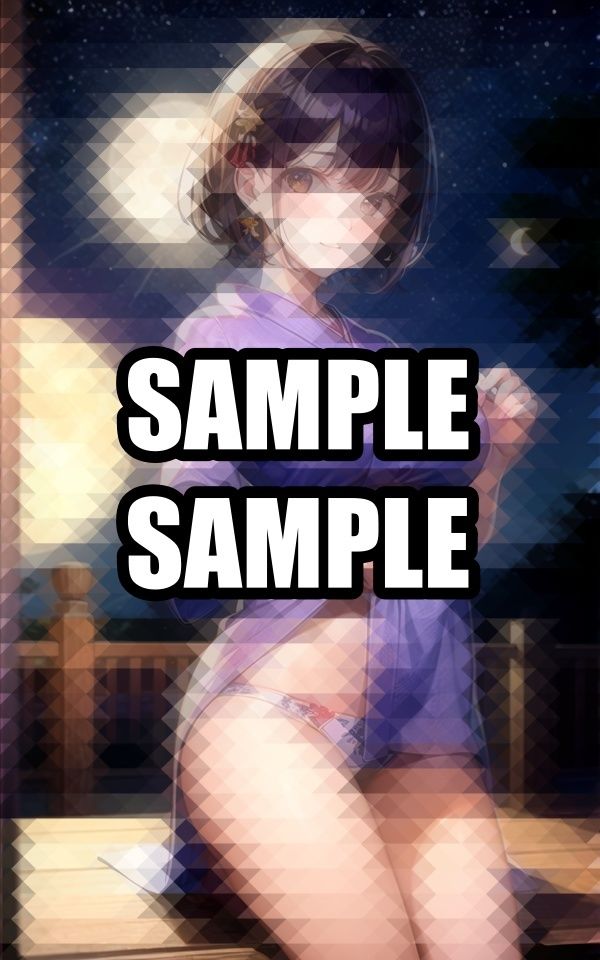 月明かりの着物美女イラスト集