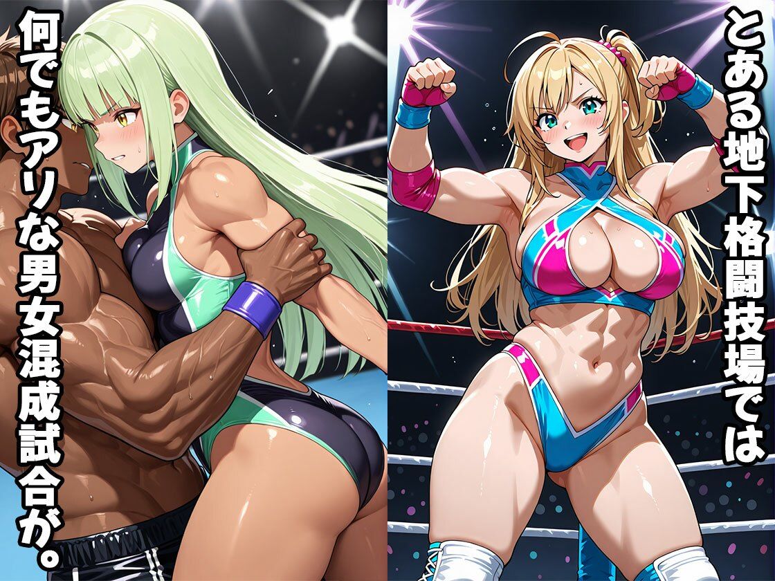 男女混合ルール無用プロレス（CG500枚）