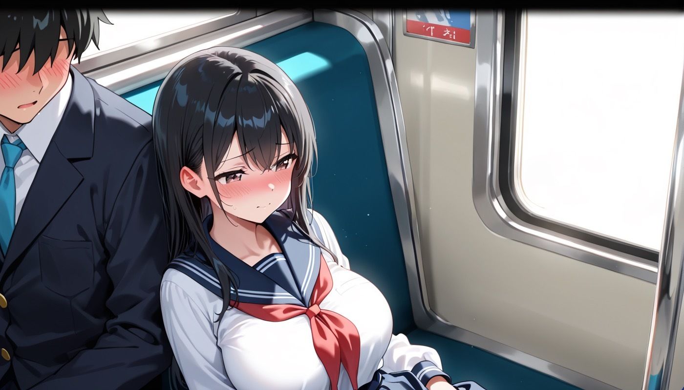 爆乳女学生が通学中にハメられる