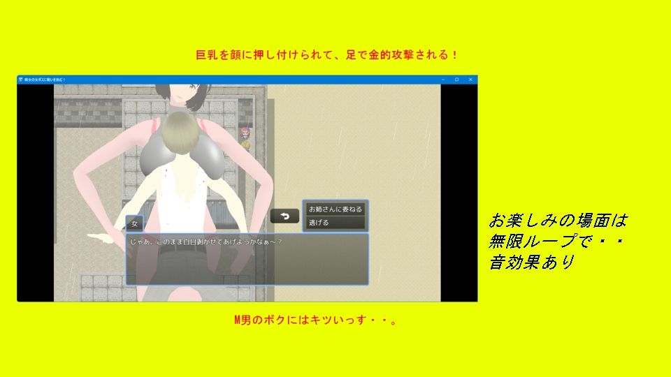 痴女の女ボスに戦いを挑む勇者