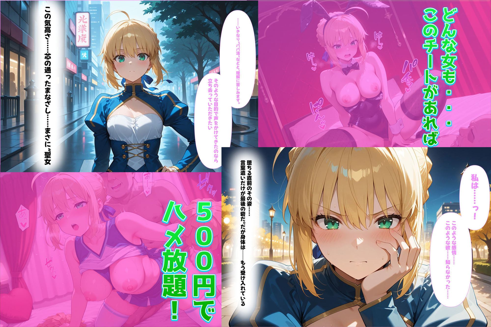 500円でパパ活確定チート〜ワンコインで美少女と即ラブホ！中出し孕ませ確定援交〜［セ〇バー編］［F〇TE］［CG457枚］