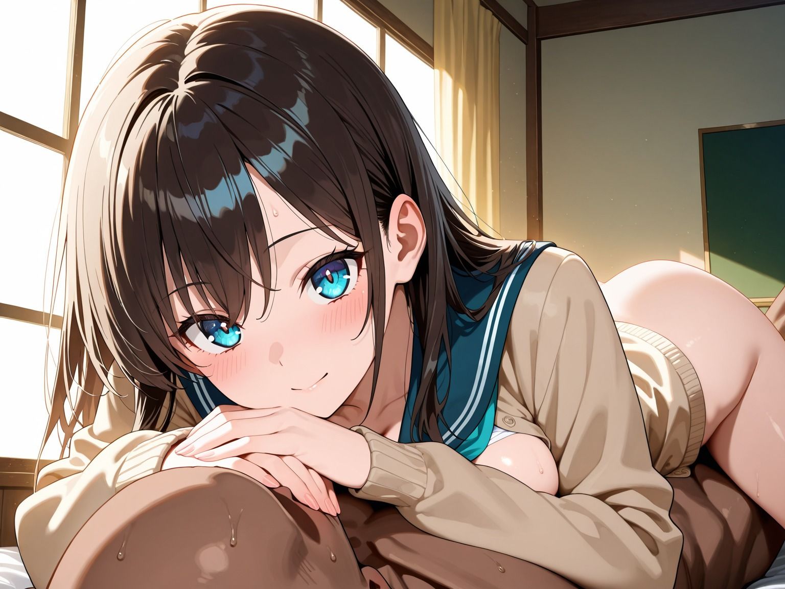 エロ盛りな淫乱巨乳女子校生に分からせ種付けSEX