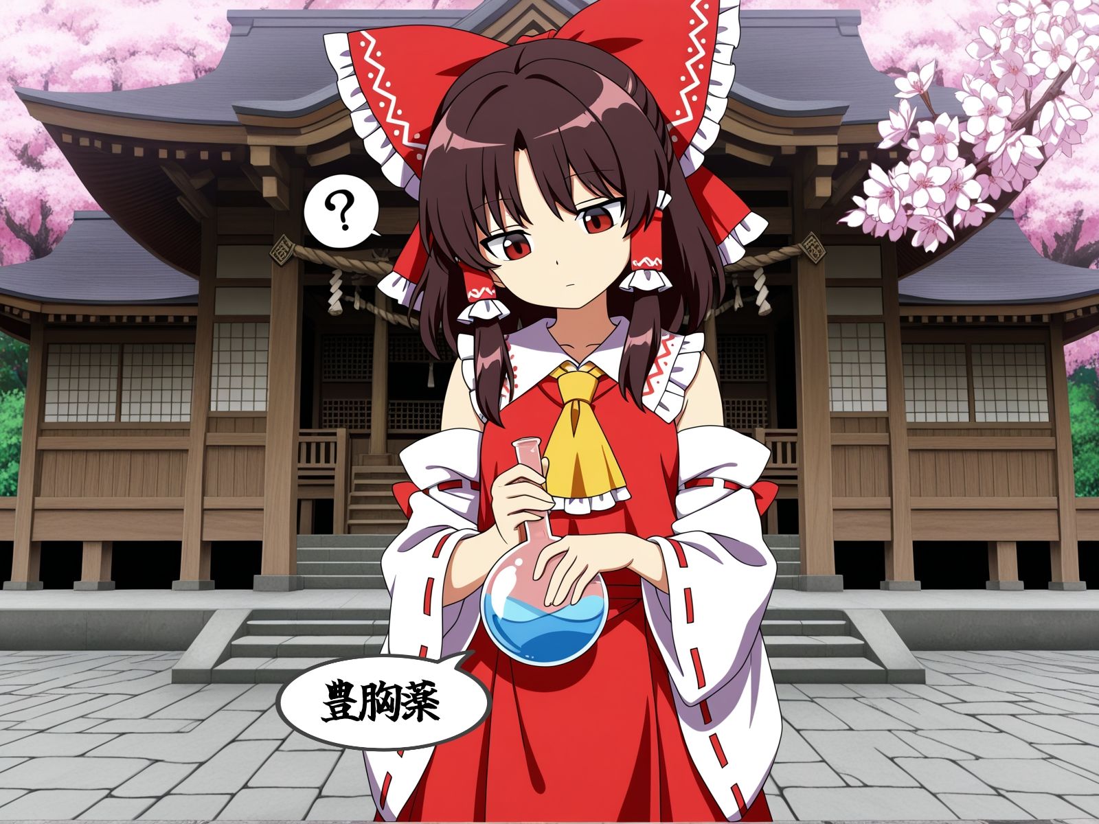 胸が大きくなる薬を飲んだ博麗霊夢とイチャラブSEX