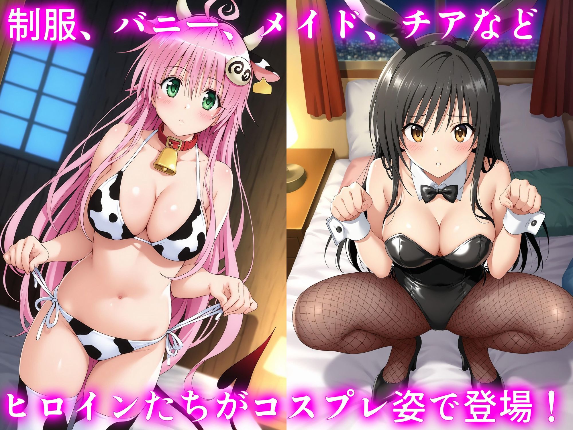 ヒロイン×コスプレ  古〇川唯＆ララ・サタ〇ン・デビルーク