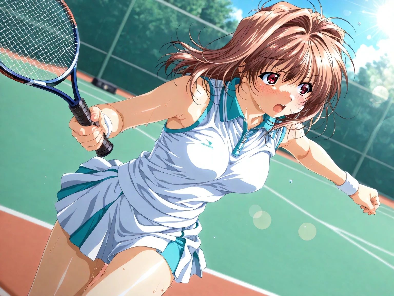AIイラストCG集98  L〇VERS  恋に〇ちたら  河〇理恵  テニスウェア編