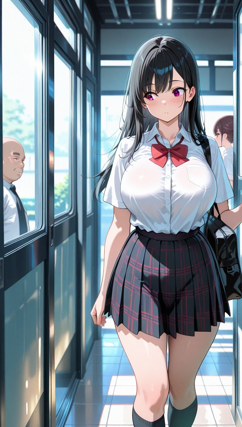 民泊でおじと3P爆乳合宿