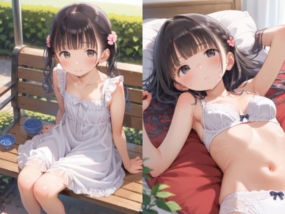 夏のスケスケパンチラ少女