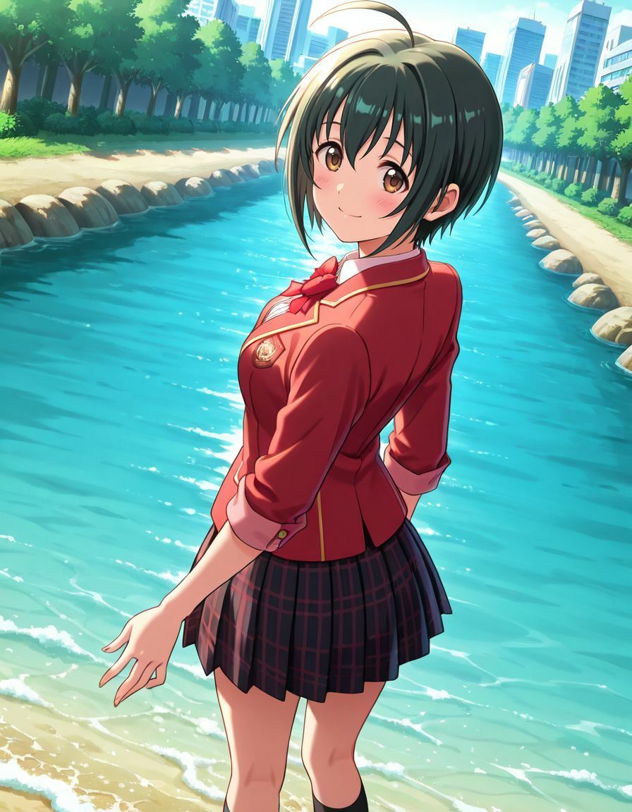 デレマス 小日向美穂 制服 おま〇こクパァ オナニー クンニ 潮吹き