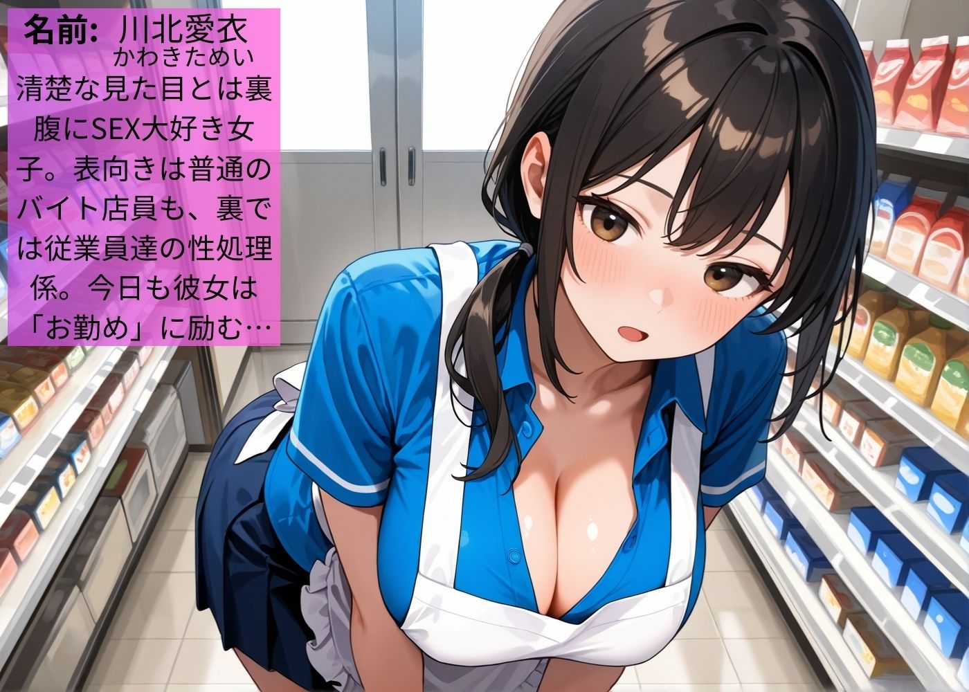性処理セクハラ業務に勤しむ巨乳女子校生の裏バイト【3P】【中出し】【種付けプレス】【CG500枚】