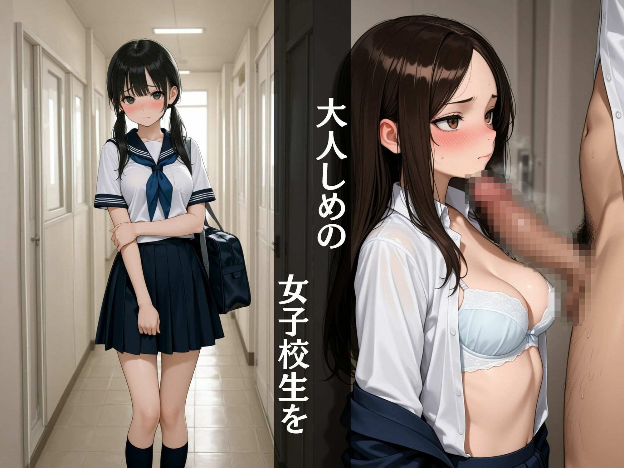 【女子校生】  育ったおっぱいを堪能する〜大人しいあの子と教室ハメ！〜