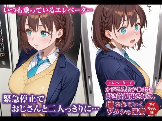 エレベーターでオジさんおチ〇ポに好き放題犯〇れて、壊されていくワタシの日常 アイちゃん編