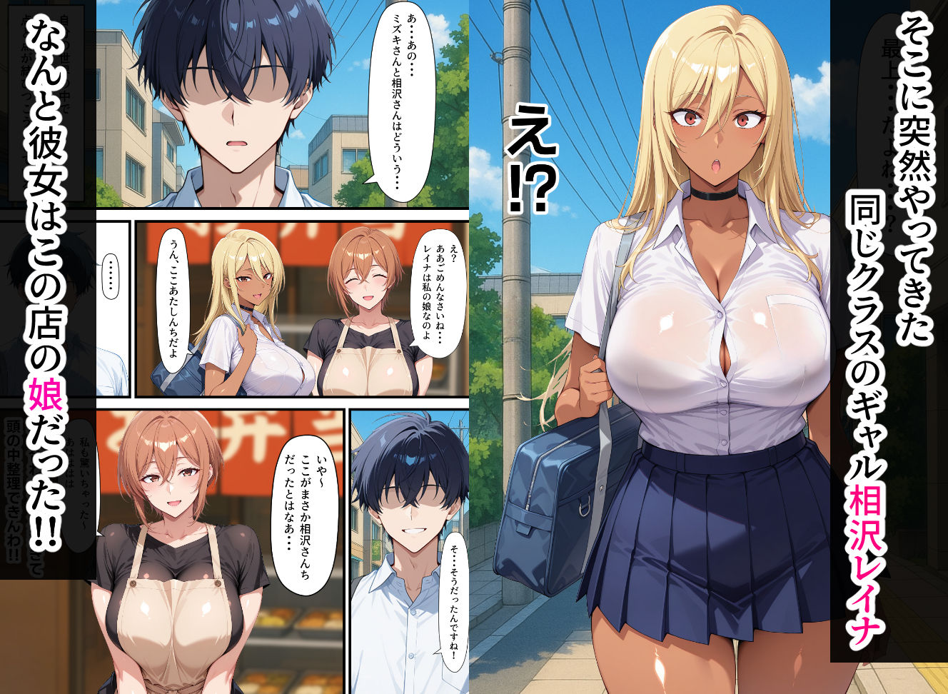 毎日通っている弁当屋の娘が同じクラスの黒ギャルだった話