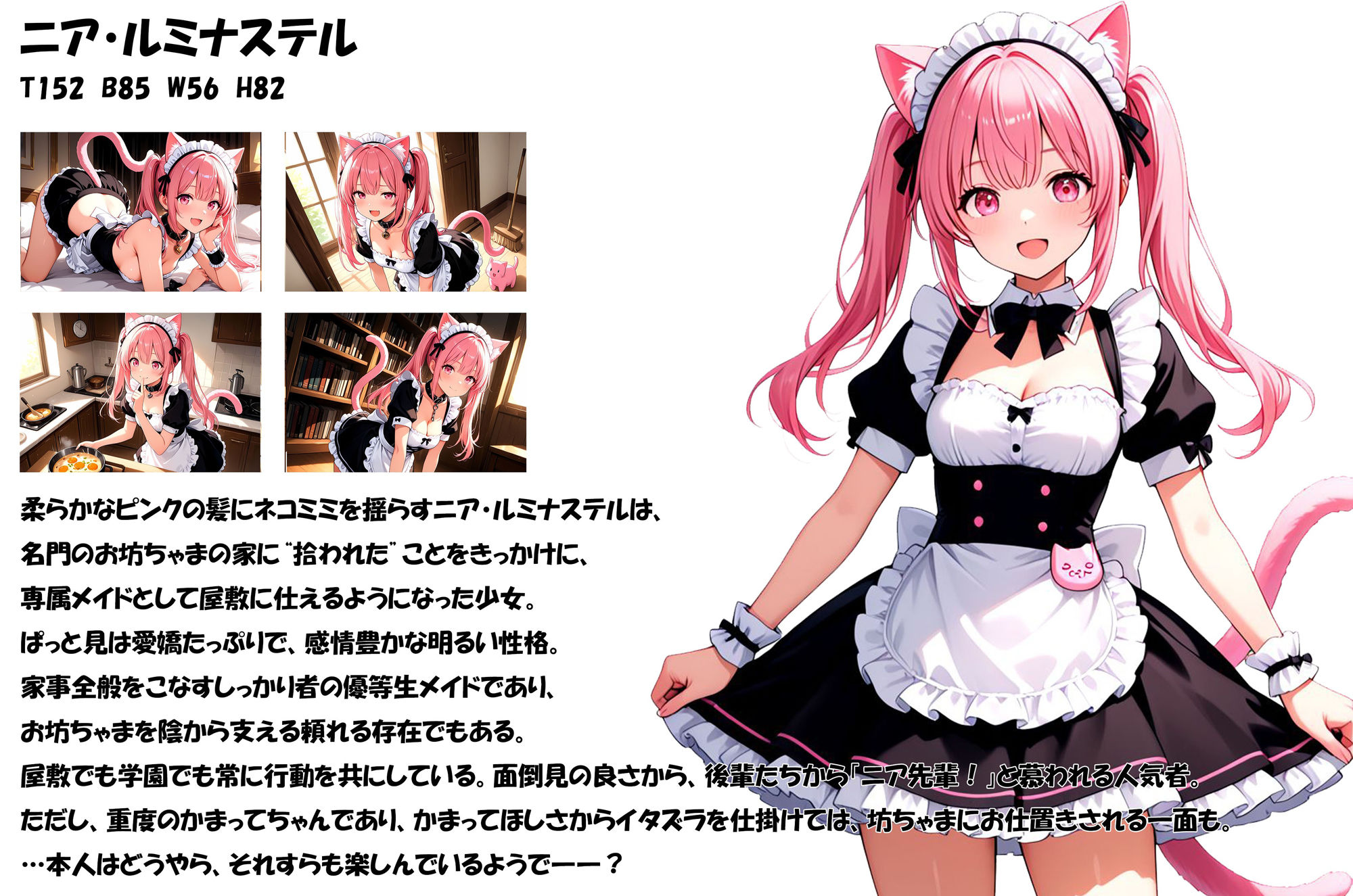 拾われネコミミメイドのニアかまって欲しくてついつい悪戯しちゃうメイドがたっぷりおしおきえっちされちゃうお話