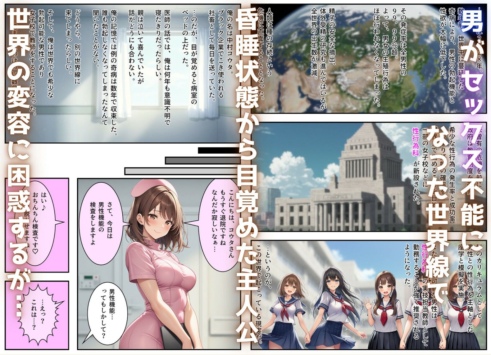 性行為科の先生になって、JKたちとハーレム恋愛セックスする話