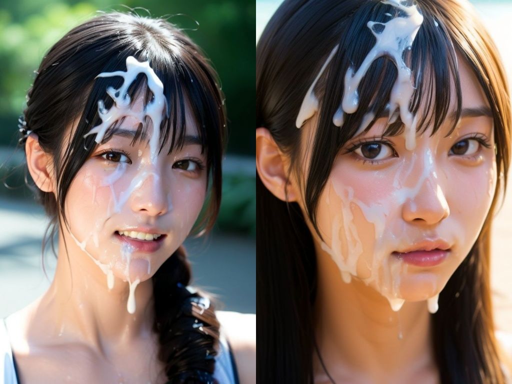 精子ぶちまけ顔射グラビアモデル