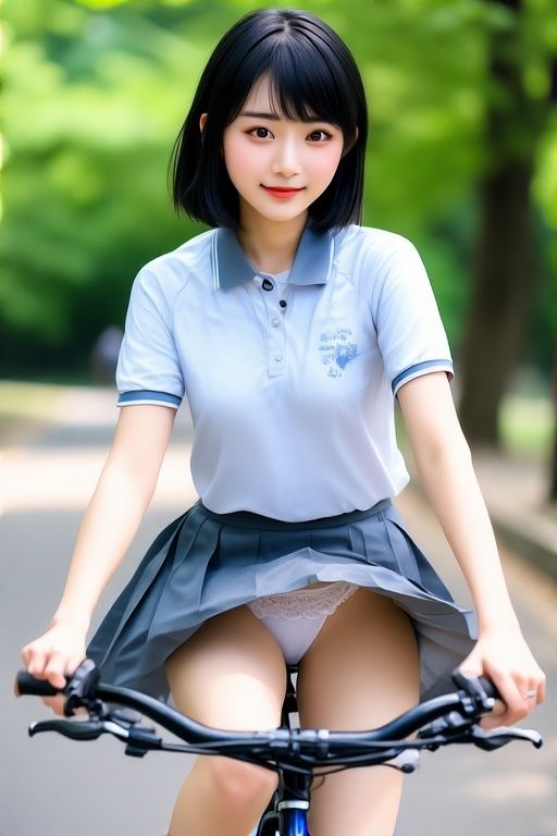 女子大生サイクリングデートパンチラ画像集