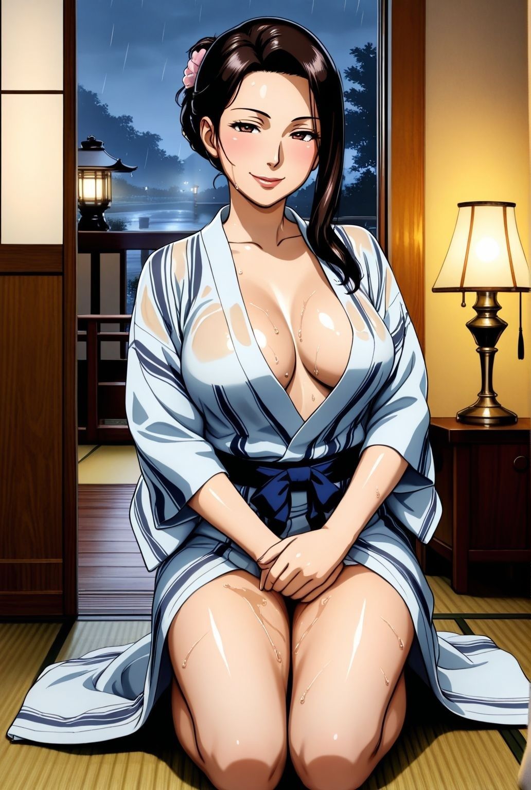 灯りに揺れる蜜 義母と二人、旅館の夜