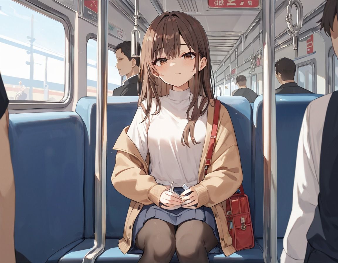 女子校生を電車で集合痴●