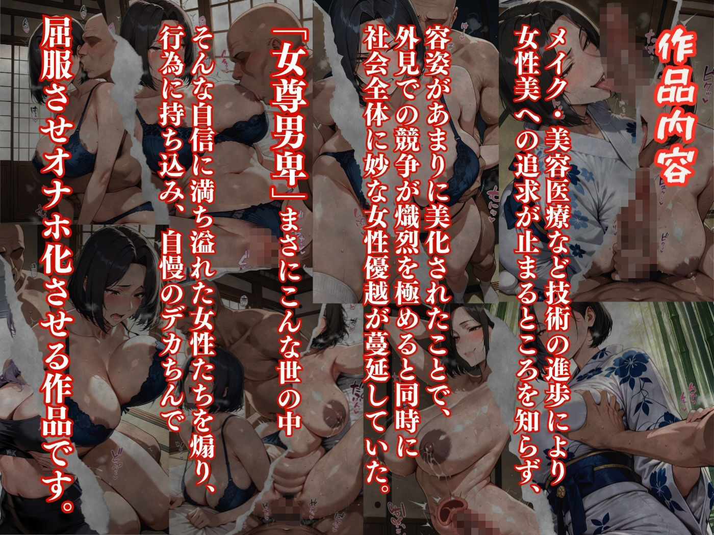 【4K高画質CG集】いつも見下す人妻をわからせ乱交〜旅館若女将〜