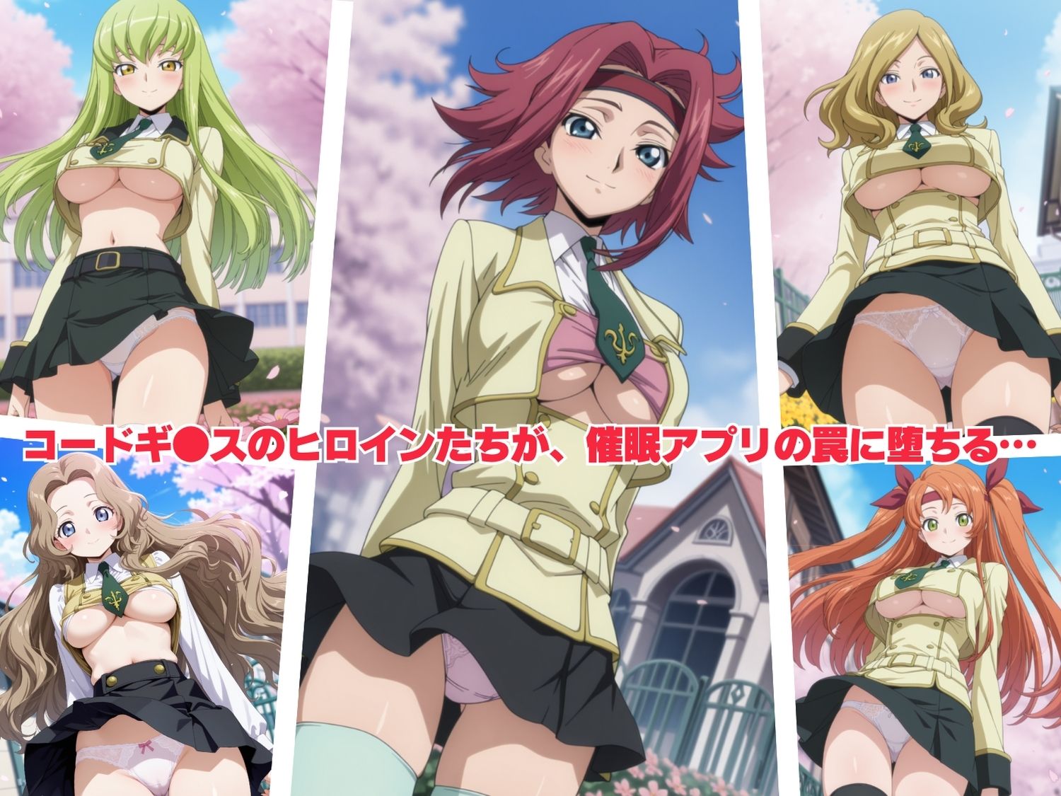 【寝取られ】黒の騎士団、淫らな誓約。種付けオジサンのギアス〜5人の子宮まで支配〜