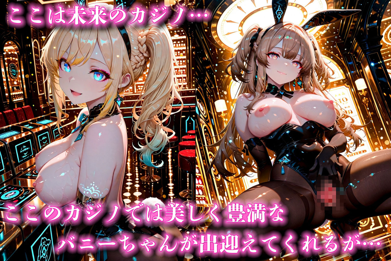 爆乳バニーちゃん☆合法未来SEXカジノでVIP様にエロエロご奉仕接待♪