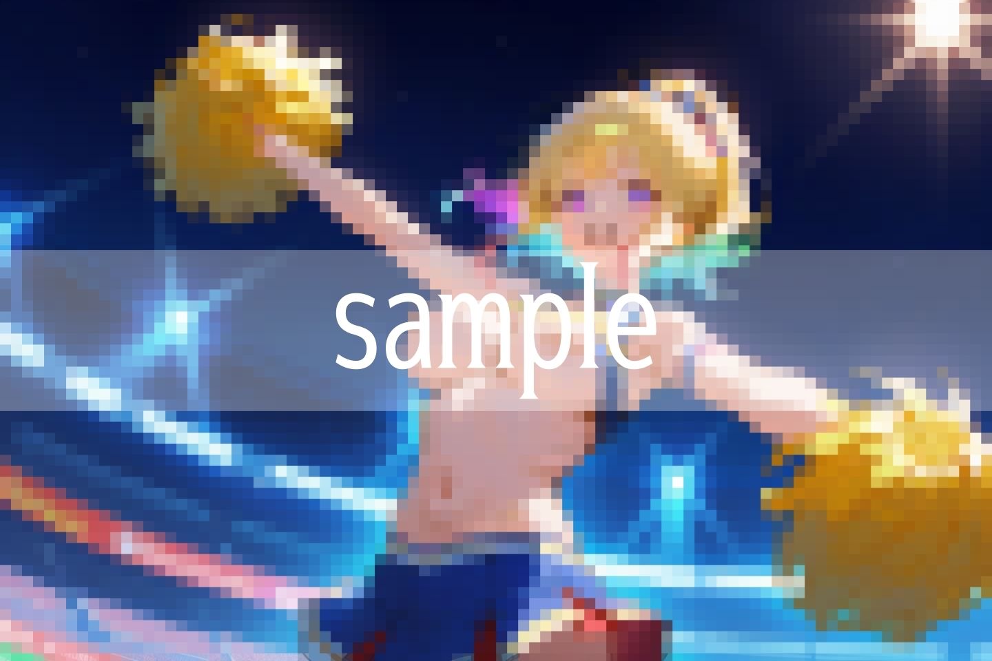 Hな爆乳応援団！！！乳首から滴る汗