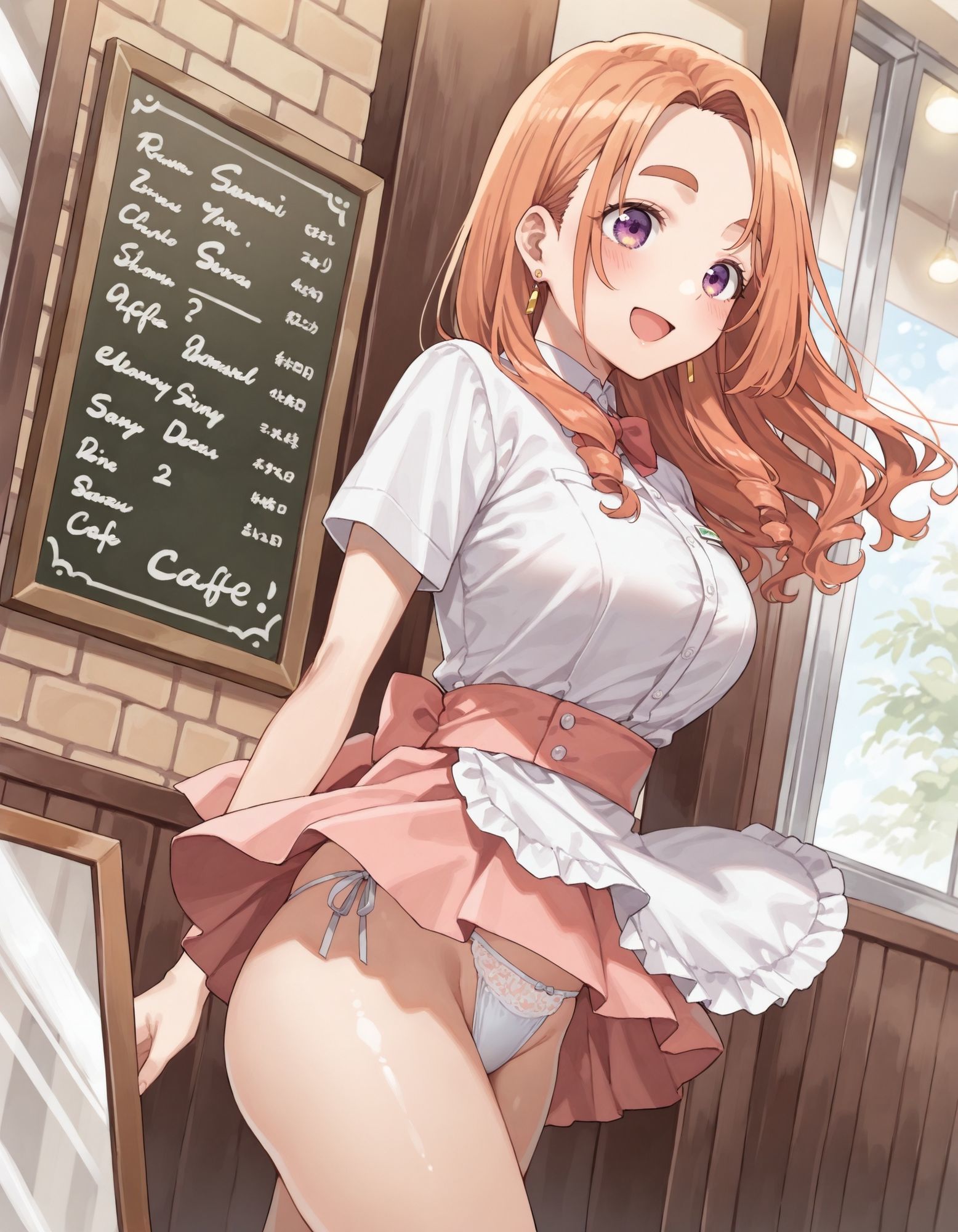 紫〇寺万里のパンチラ〜ウェイトレス編〜