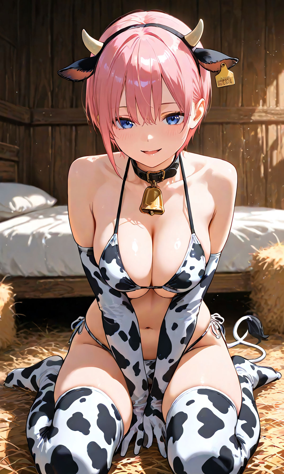 一花と牛コスえっち