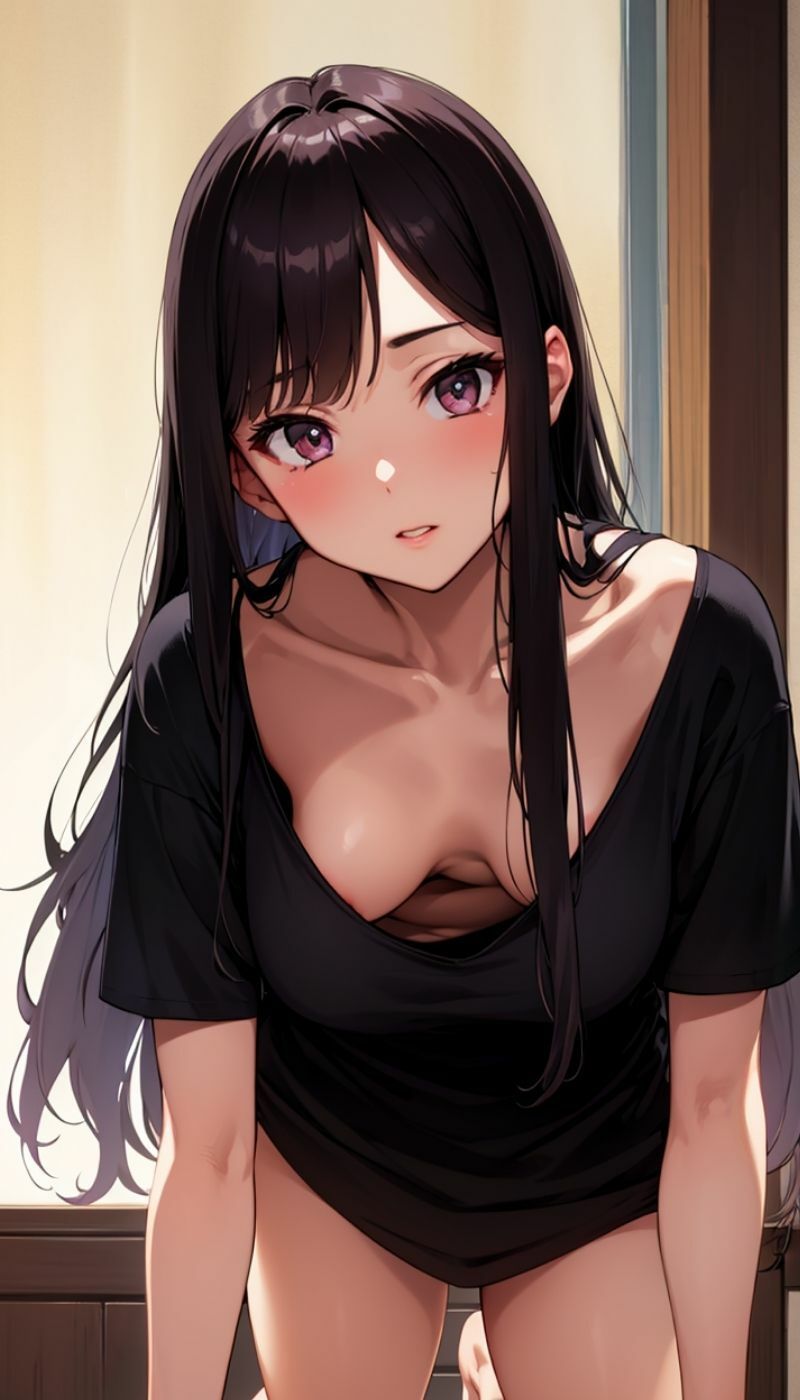 この角度アウト前屈みの誘惑