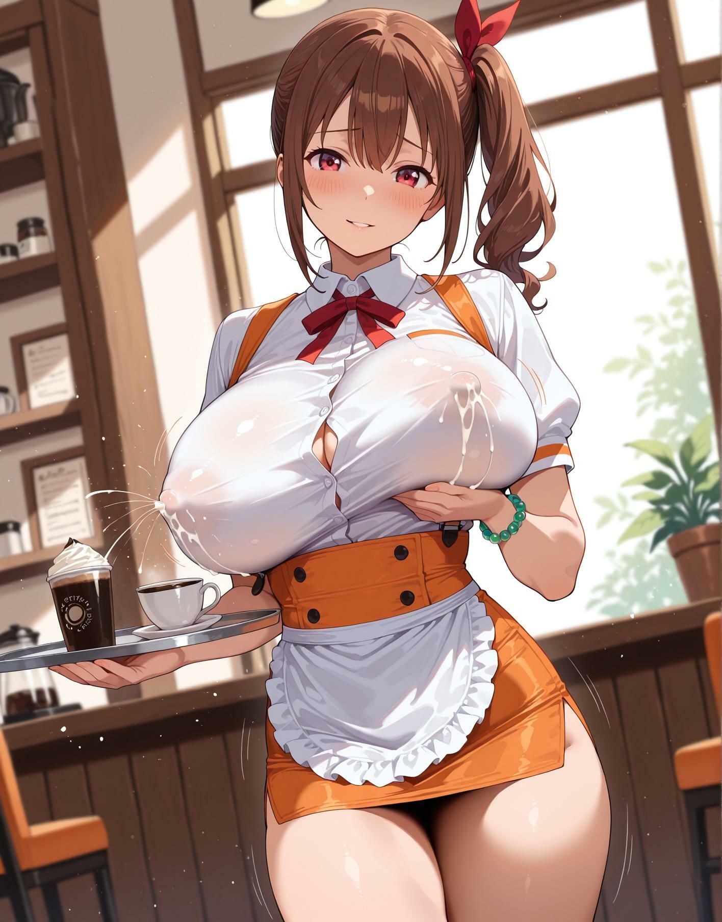 たわわなグラドルのムフフなカフェバイト