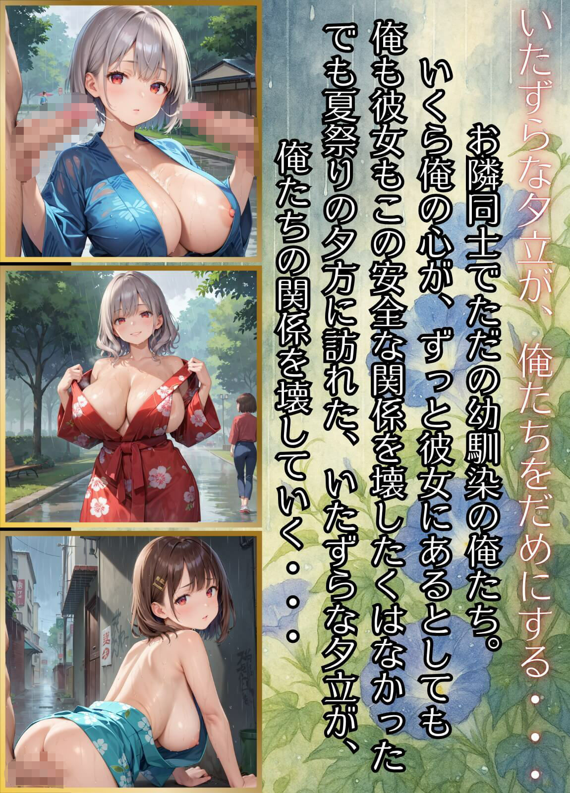 夕立に濡れた浴衣〜流れる雫が眩しすぎて〜7【厳選CG330枚収録】