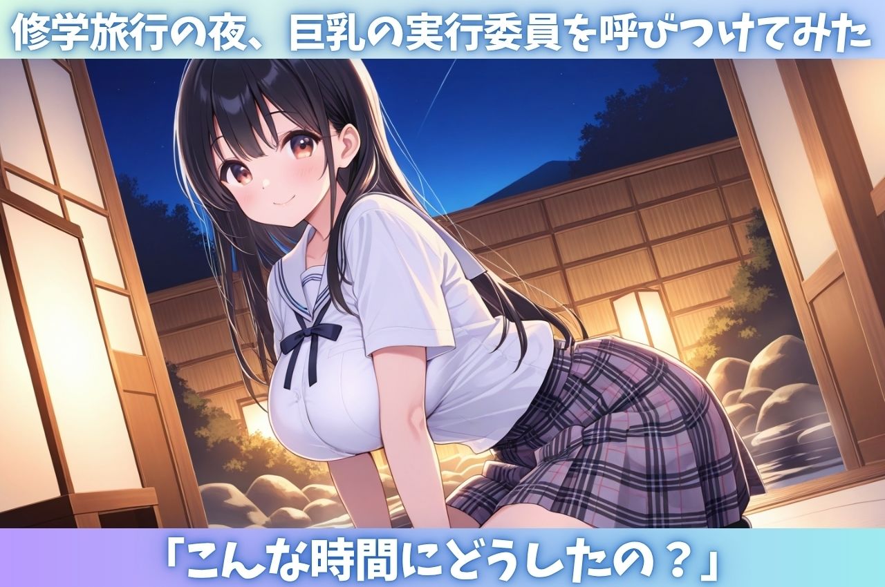 修学旅行中、巨乳委員を男子部屋に呼びつけ〇しまくった夜