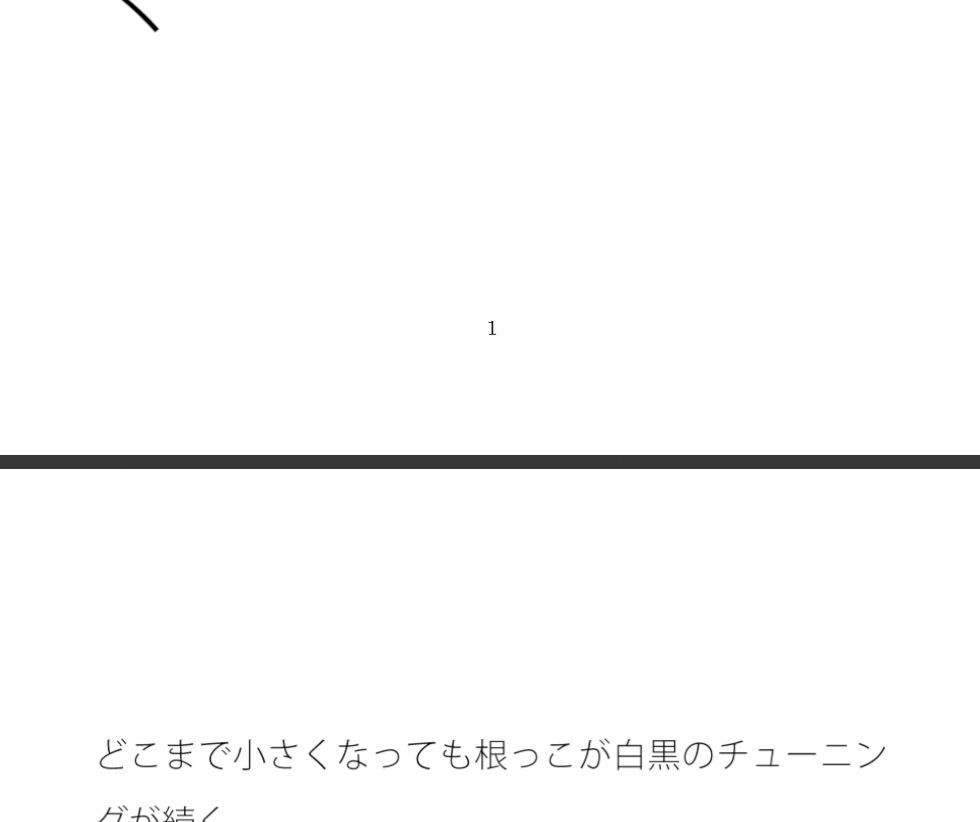 突き詰めれば白黒のチューニングはゴール後の薄っぺらい粒子崖（りゅうしがけ）の上でも続く