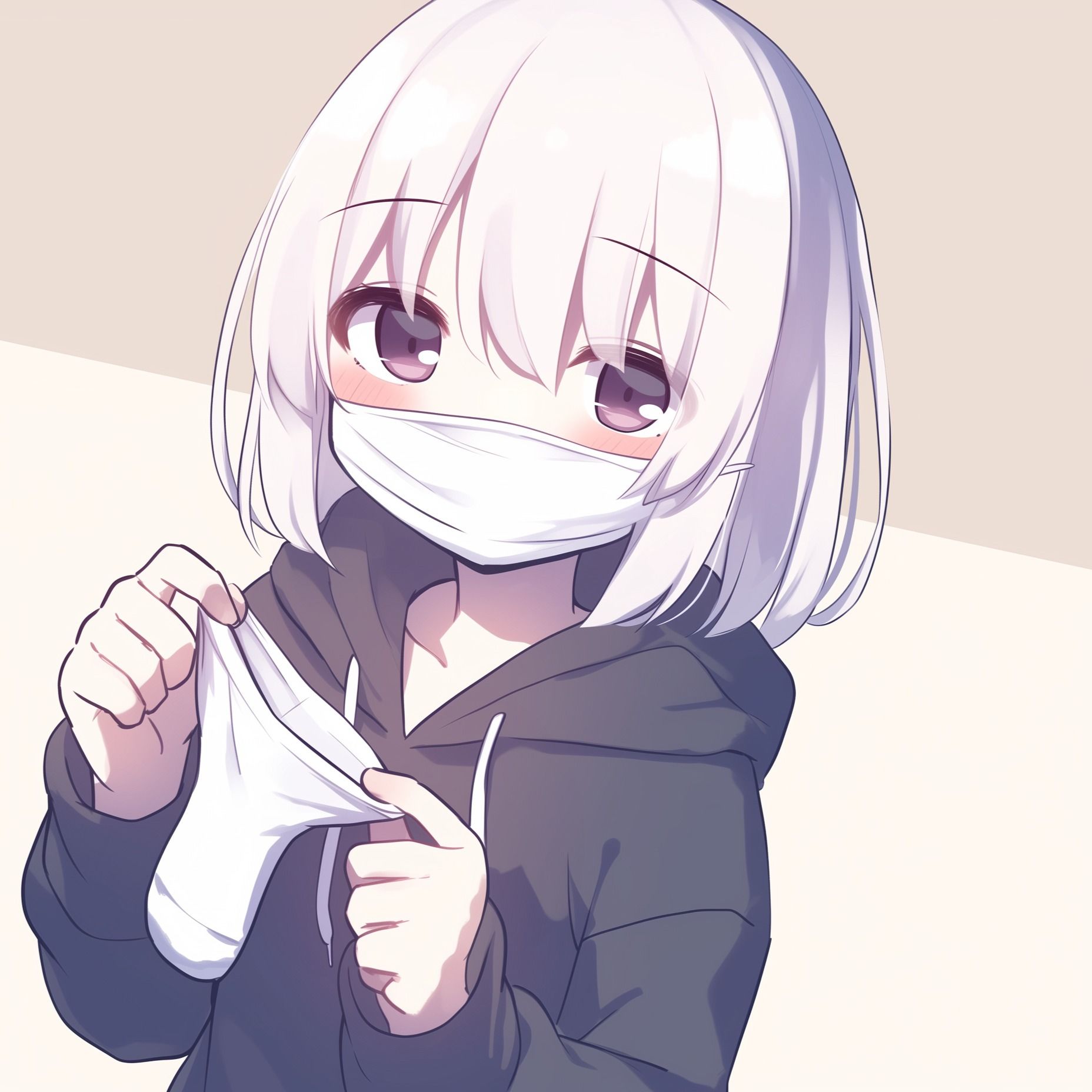 ボクっ娘彼女の使用済みマスクと靴下の匂い＆甘々乳首舐め靴下コキ