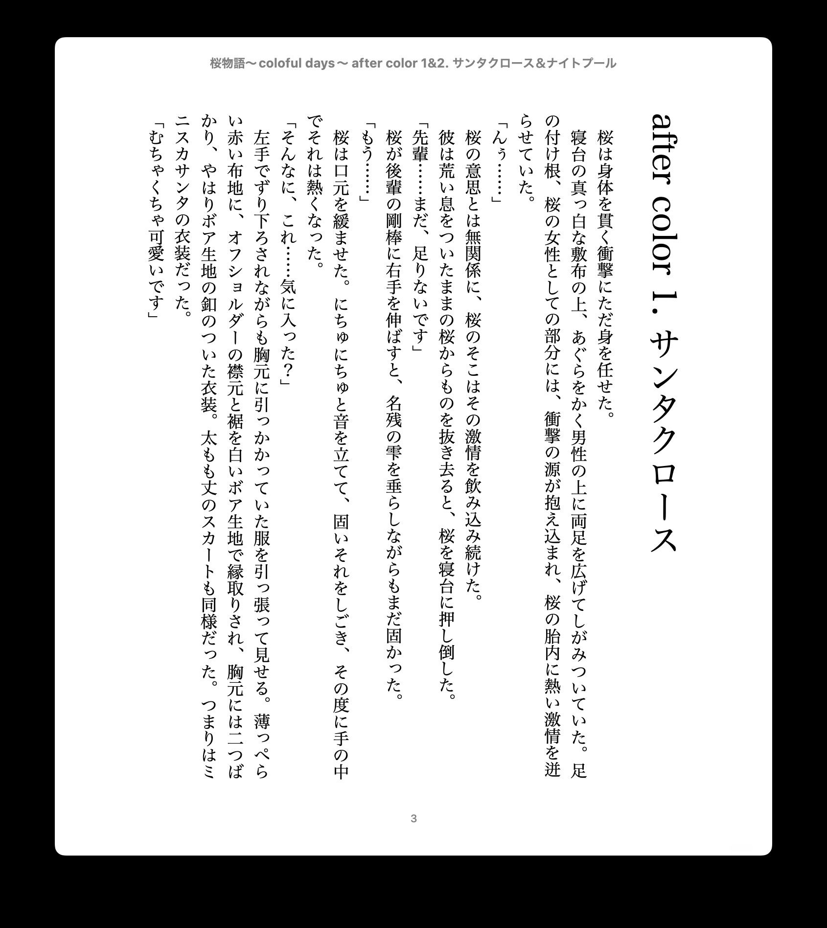 桜物語〜colorful days〜 after color 1＆2. サンタクロース＆ナイトプール