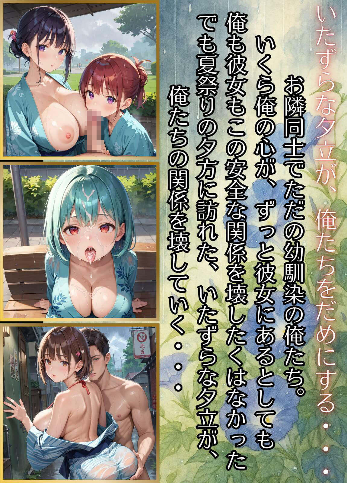 夕立に濡れた浴衣〜流れる雫が眩しすぎて〜8【厳選CG330枚収録】