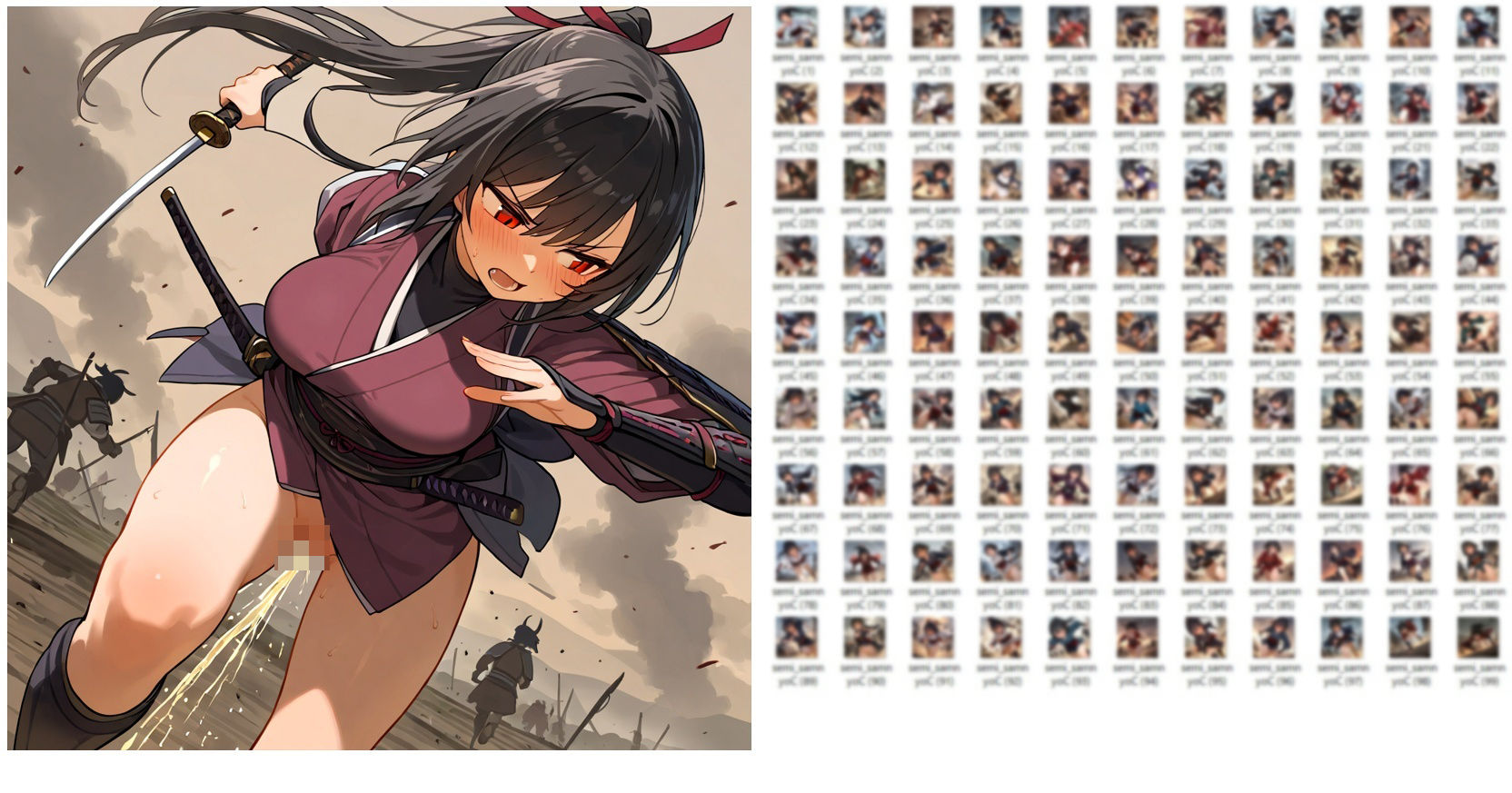 【在庫整理品】サムライ少女が戦場でお漏らししたりしてるだけのCG集其の参・敗走の尿