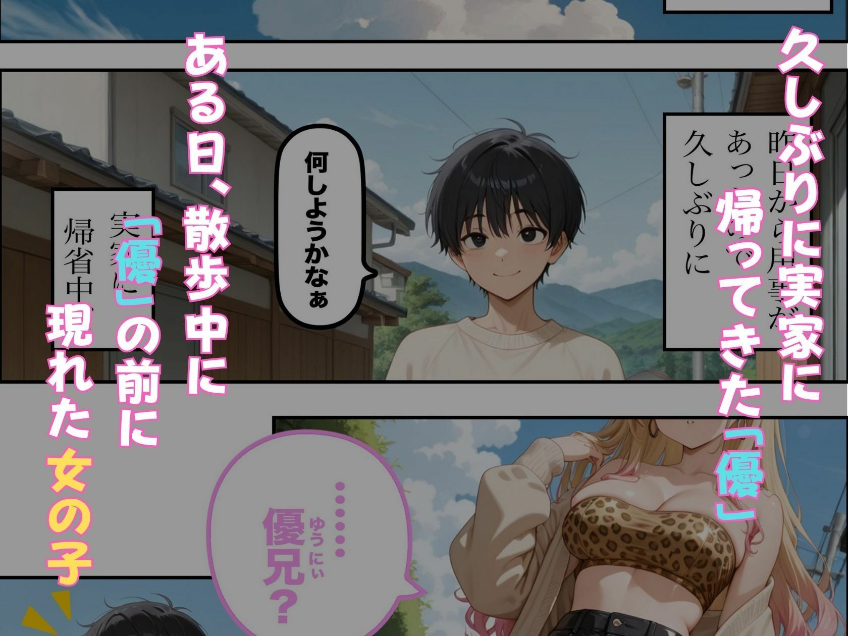 久しぶりに再会した2コ下の地味な後輩がギャルになって俺の実家でXXXする話