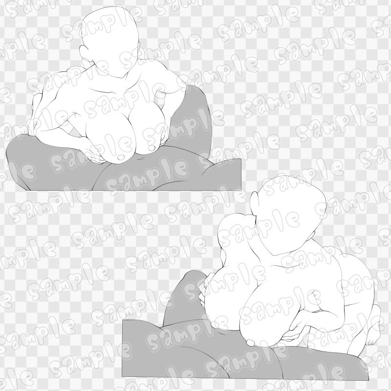 線画素材集［手］53