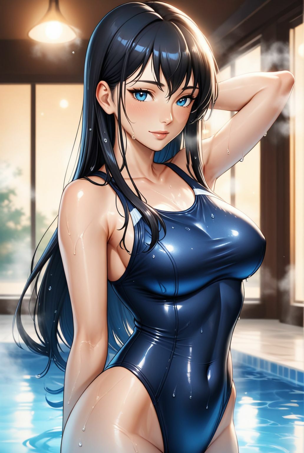 しっとり濡れる若熟女人妻  プールサイドで囁く欲情